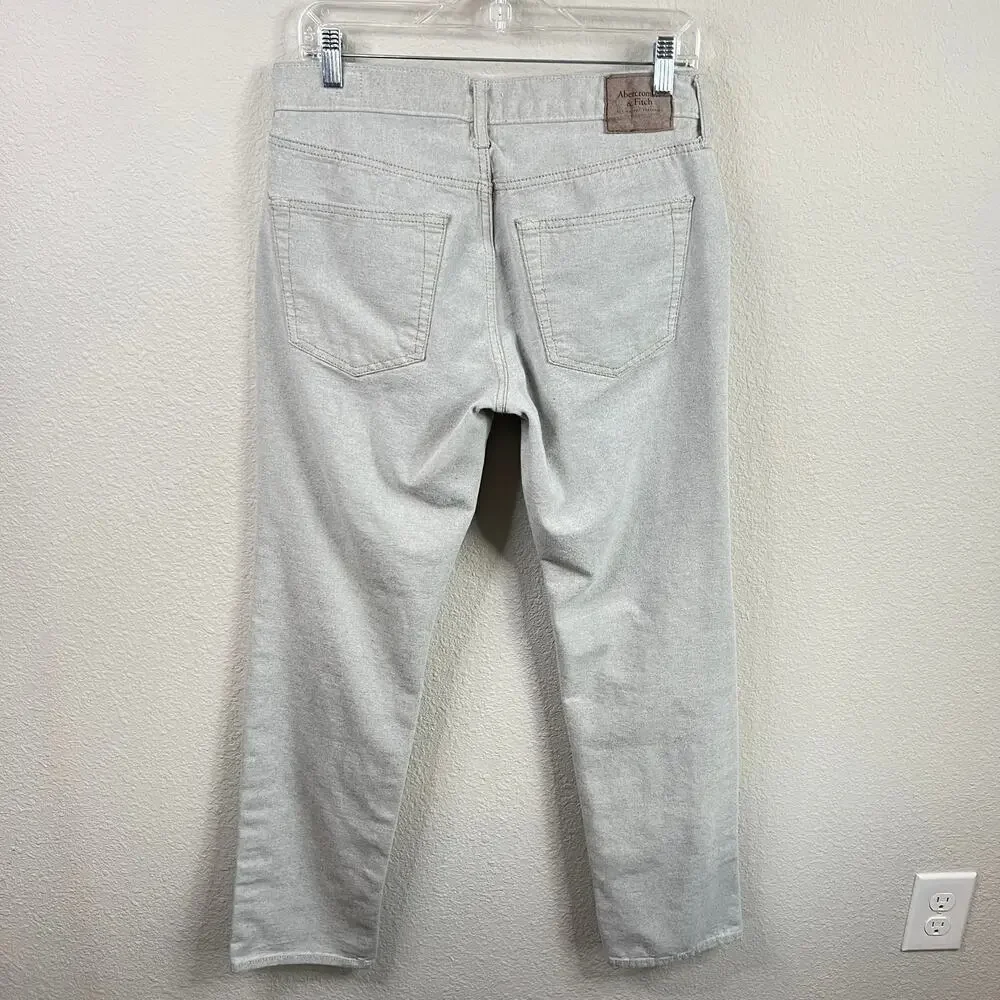 Abercrombie & Fitch Skinny Jeans Cone Denim Men's 31x32 Sandstone White Gray